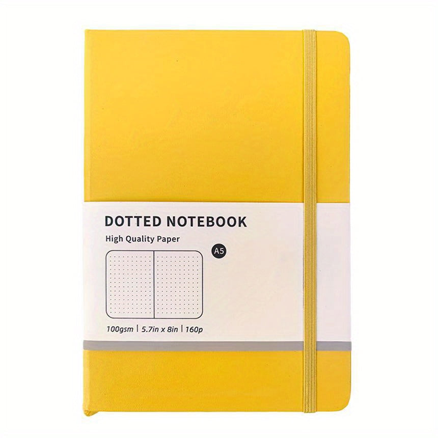 Macaron A5 Hardcover Dotted Line Notebook - Cyan Green