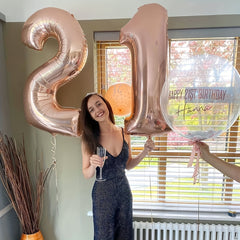 Rose Golden 16-60 Giant Foil Helium Birthday Balloon