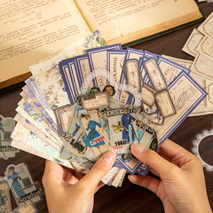 80pcs Retro Hand Account Book DIY Decoration Set