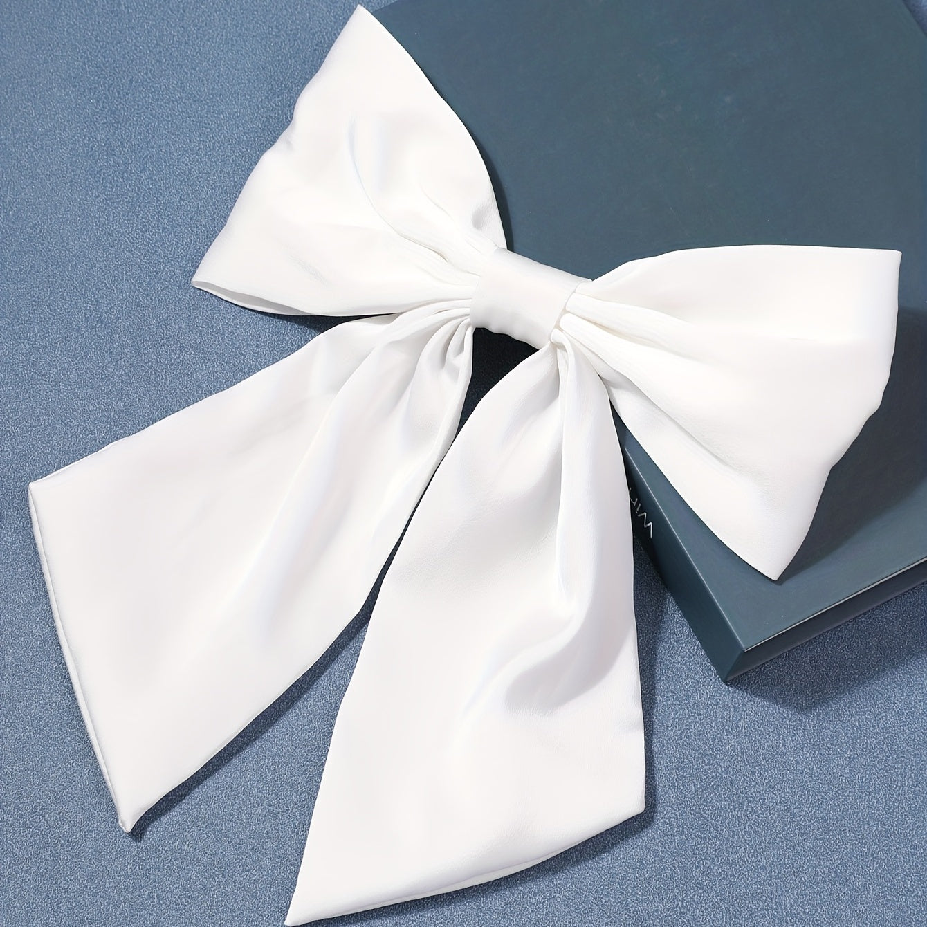 Large Bow Scarf Hair Clip French Barrette Hair Accessory