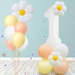 19pcs Daisy Theme Birthday Balloons 81 28 Cm Number Balloon