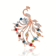 Golden Flower Bouquet Brooch Corsage Scarf Clip