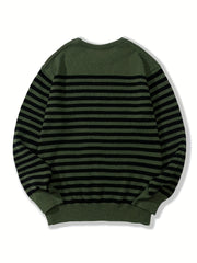 Striped Sweater Men's Casual Warm Pullover