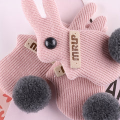 4pcs Plush Cartoon Rabbit Patches Girls Clothing DIY Hand Sewing