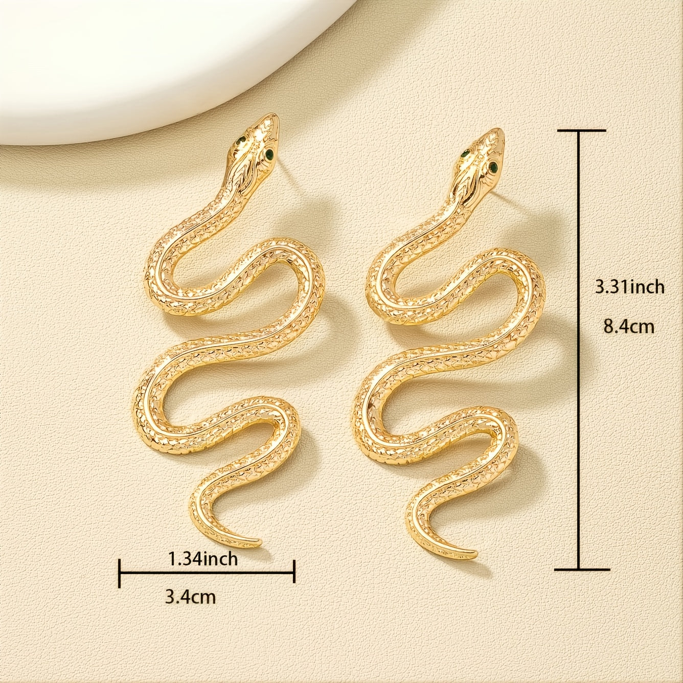 Snake Party Earrings 14K Plated Jewelry For Women Girls