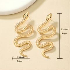 Snake Party Earrings 14K Plated Jewelry For Women Girls