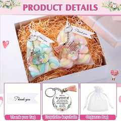 48PCS Acrylic Blanks Set Floral Print Keychain Kit