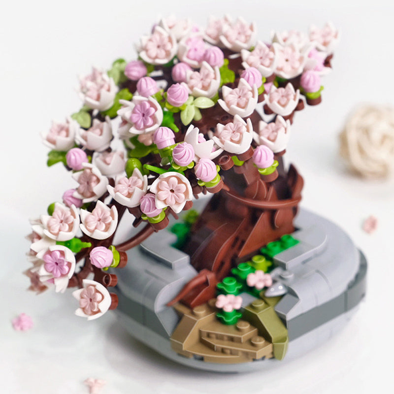 DIY 3D Model Home Decoration Mini Bonsai Building Blocks Flower Succulent