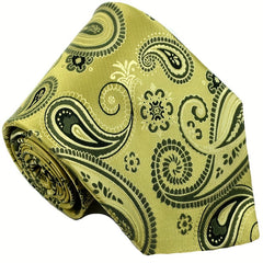 Men's Golden Floral Necktie Classic Print