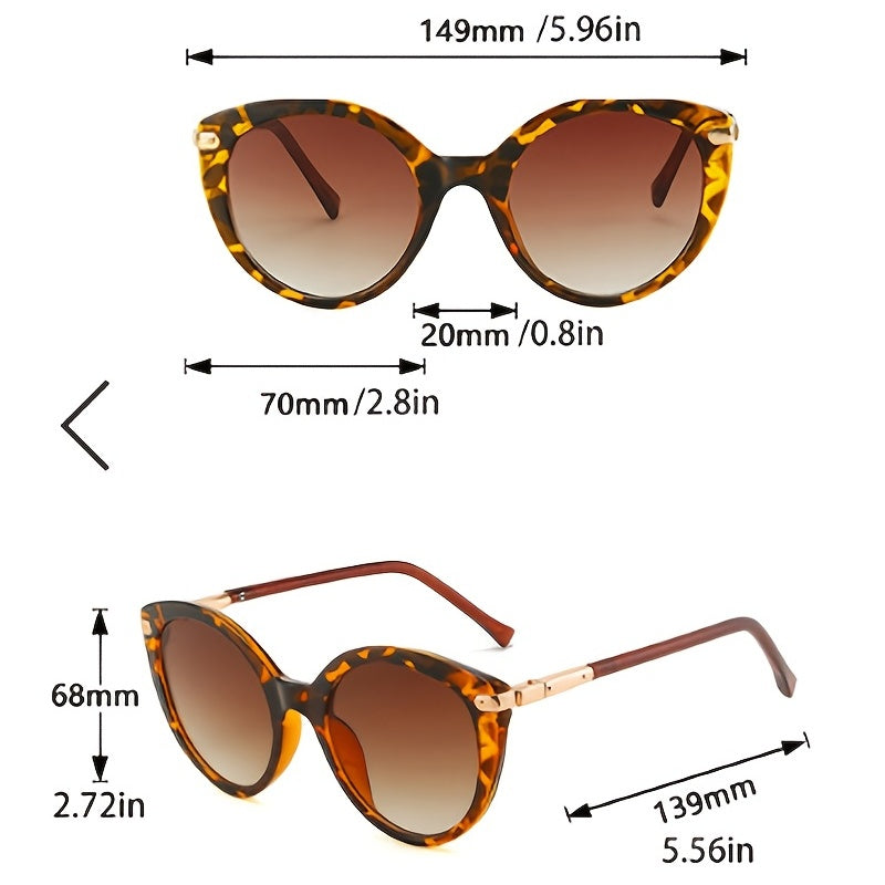 Vintage Butterfly Glasses Sunglasses Leopard Print Shades Eyeglasses