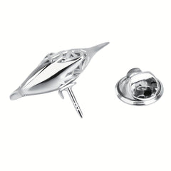Hollow Auspicious Dolphin Brooch Jewelry Clothes Pin Suit Word Collar Pin