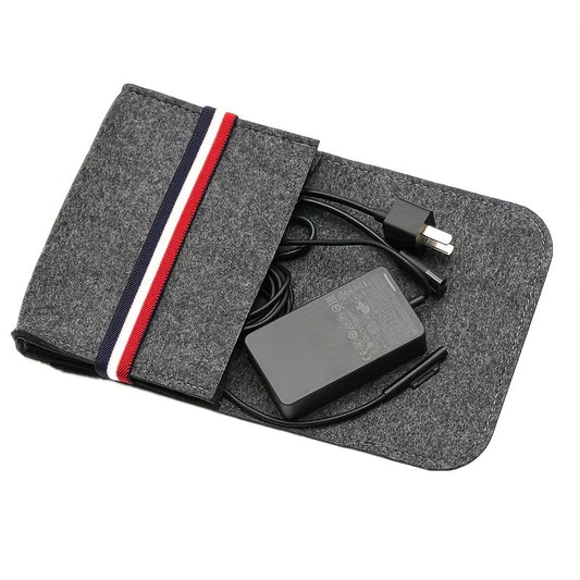 Portable Storage Bag Button Elastic Band Charging Travel Storage Bag