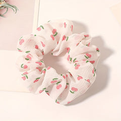 Girls Sweet Cherry Floral Hair Tie Hair Bands Ponytail Holders