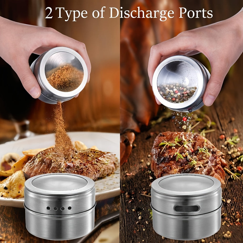 Magnetic Spice Tins Set Stainless Steel Spice Storage Container
