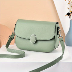 Minimalist Square Flap Shoulder Bag Solid Crossbody Bag