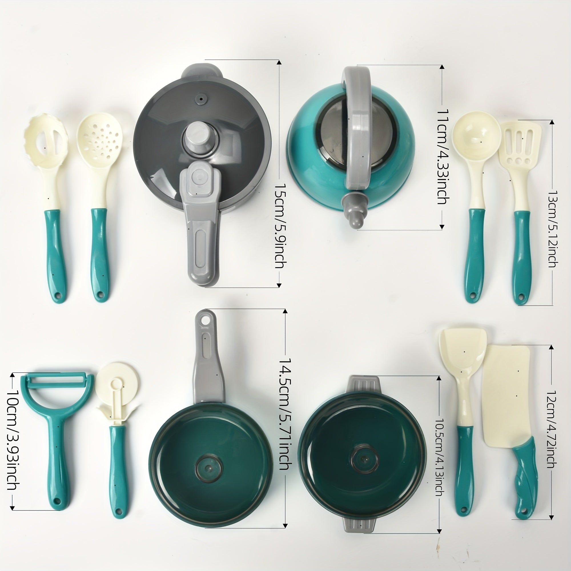 Kids Kitchen Playset with Utensils and Tableware