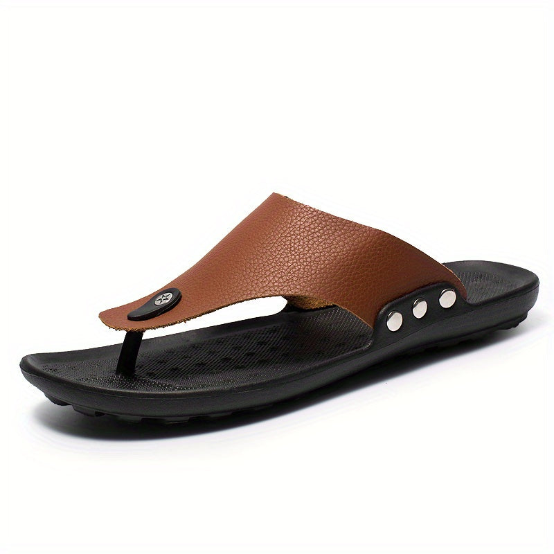 Men's Summer Rome Flip Flop Beach Sandals Comfortable T Strap Open Toe Slipper