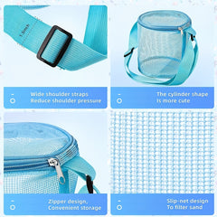 Colorful Kids Beach Mesh Bag for Sandcastle Building