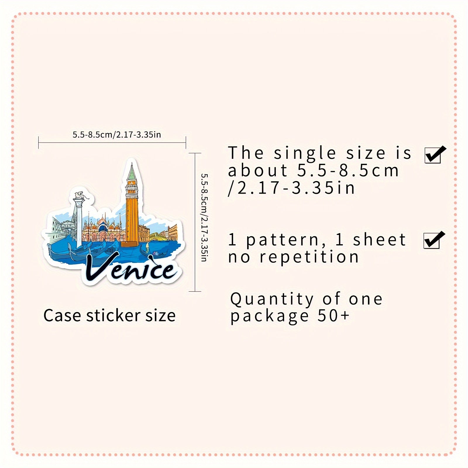 50pcs Italian Landscape Graffiti Stickers DIY Skateboard Notebook Waterproof