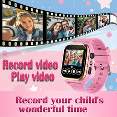 Kids Smartwatch Sports Style Digital Square Dial with 16 Fun Puzzle Games