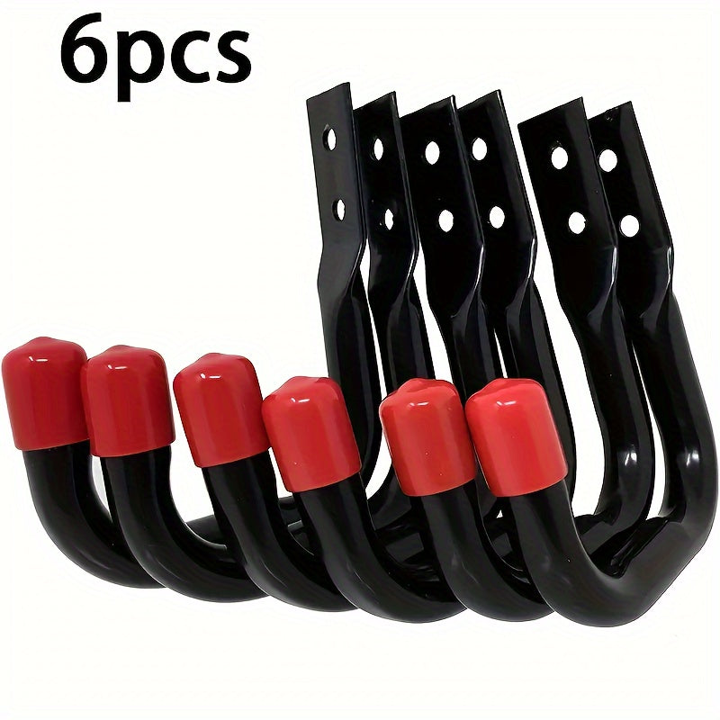6pcs Garage J Hook Heavy Duty Garage Storage Utility Hooks Helmet Supplies