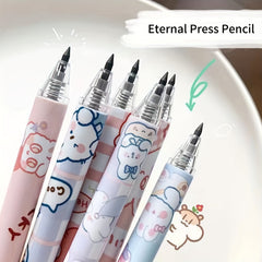 6pcs Eternal Pencil Technology Press with 0.5mm Core, No Sharpening Needed