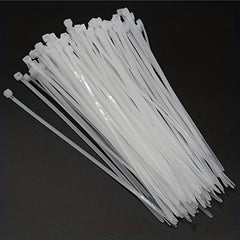 100pcs Transparent Self-Locking Cable Zip Ties for Indoor/Outdoor Use