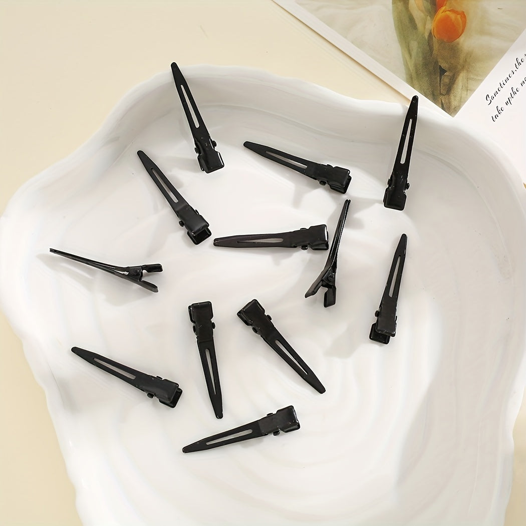 12pcs Solid Style Frosted Hair Clip for Women