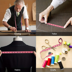 2pcs Tape Measure 60 Inch Soft Pink Retractable Double Scale