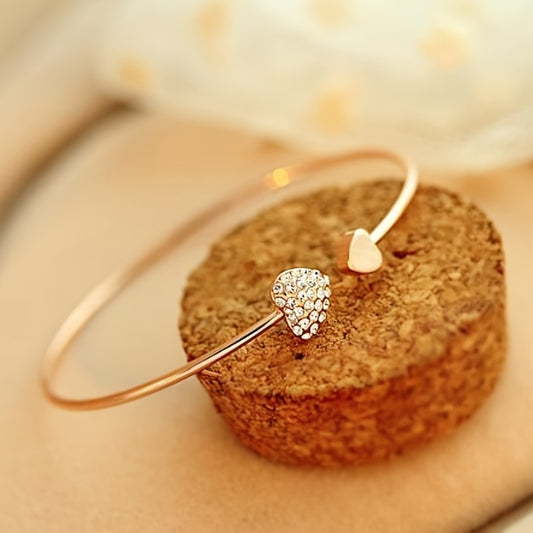 Love Heart Bangle Bracelet Hand Jewelry For Women