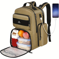 MATEIN Insulated Cooler Backpack for Men 17-Inch Travel Laptop Bag with USB Port