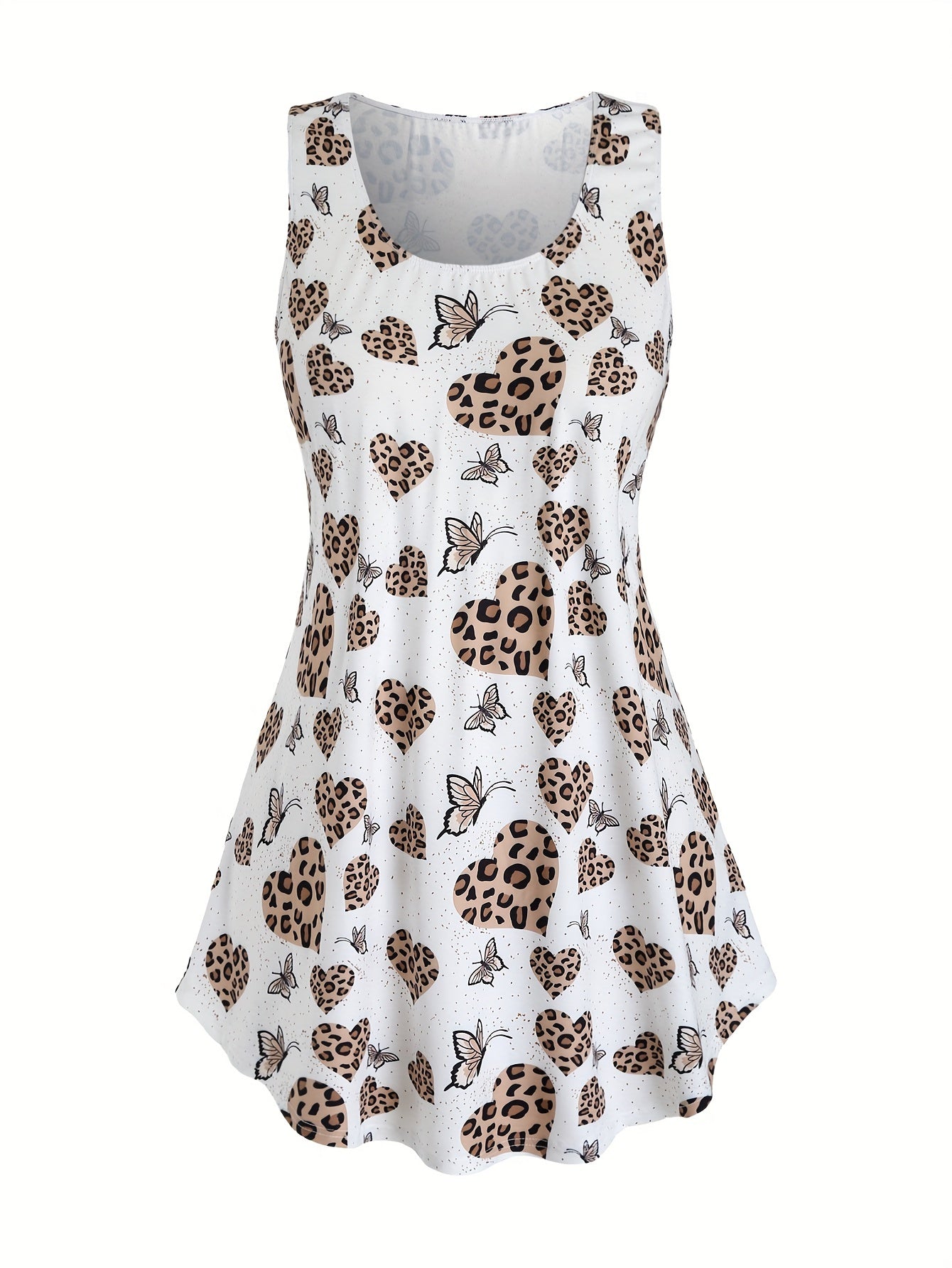  Y2K Nightdress Tie Dye & Butterfly Print Round Neck