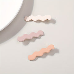 3pcs Candy Wavy Hair Clip Duck Billed Clip for Side Hair Bang Braids Women