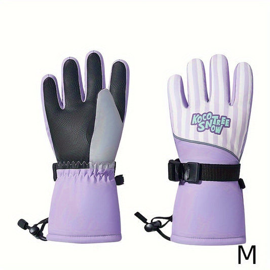 Kids Ski Gloves Winter Warm Waterproof Gloves