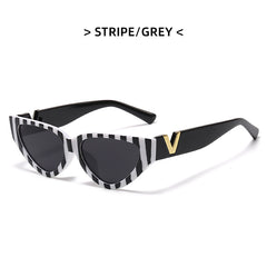 Cat Eye Small Frame Sunglasses for Women Sun Protection Lenses