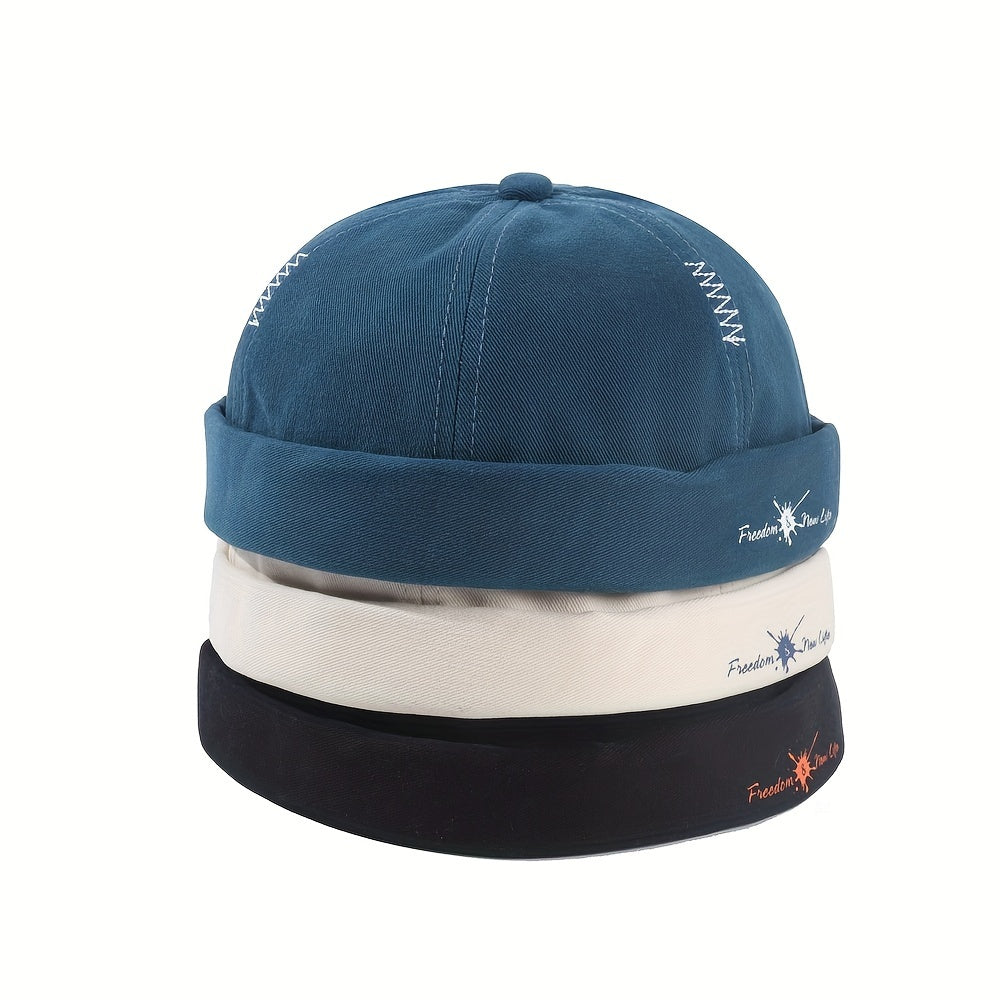 Freedom Embroidery Men's Hip Hop Beanie Hat