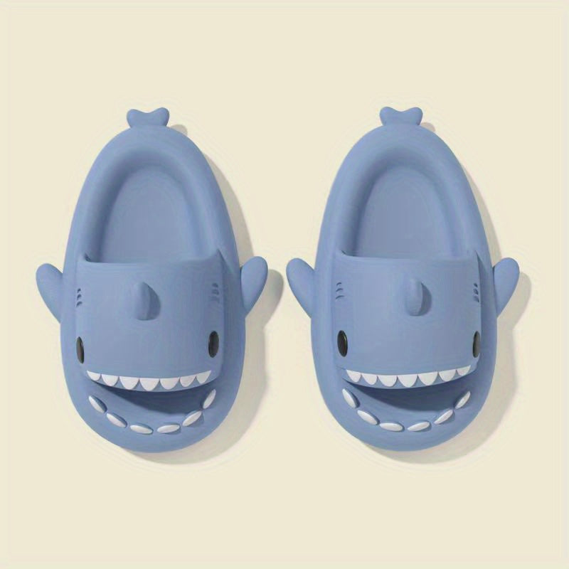 Women's Cartoon Shark Slides Soft Non Slip Shoes Indoor & Outdoor Beach Slides