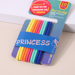10pcs Girls Hair Tie Colorful Elastic Scrunchie Ponytail Holder
