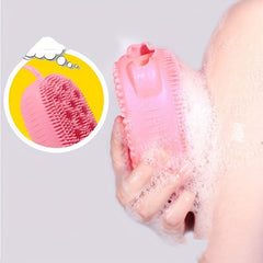 Dual Sided Silicone Bath Brush - Gentle Exfoliation & Skin Cleansing