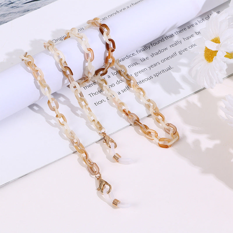 Acrylic Vintage Glasses Chain Mask Lanyard Necklace Women