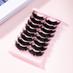 8 Pairs 9D Cat Eye Fluffy Soft Faux Mink Hair Long Thick Eyelashes