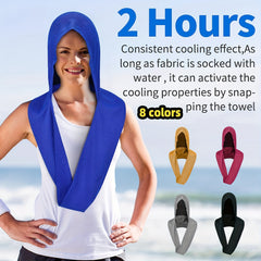 Cooling Hoodie Towel Stay Comfortable Hot Weather UV Protection Quick Drying