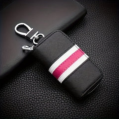 Car Key Bag Three Stripe Car Protection Case Zipper Wallet