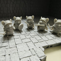 5pcs 3D Printing Mice Miniatures for Battle Chess Game
