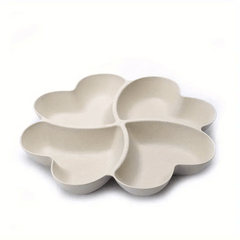 Heart Fruit Tray 4 Grid Snack Clover Small Fruit Basket