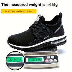 Men's Breathable Mesh Work Sneakers Anti Slip Knit Sneakers