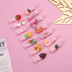 Cartoon Animal Fruit Hair Clips For Baby Girls