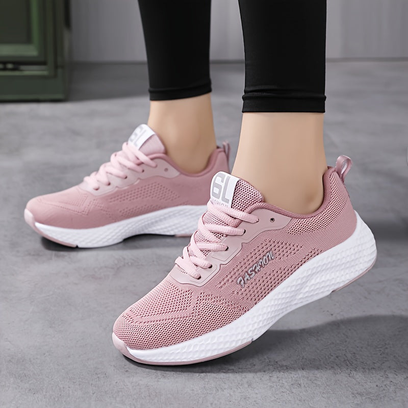 Women's Comfy Athletic Running Shoes Lace-up Breathable Walking Sneakers