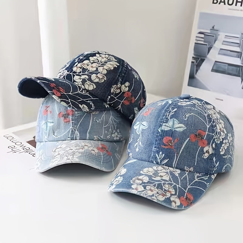 Vintage Baseball Cap Outdoor Adjustable Casual Style Hat For Women Girls