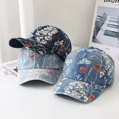 Vintage Baseball Cap Outdoor Adjustable Casual Style Hat For Women Girls